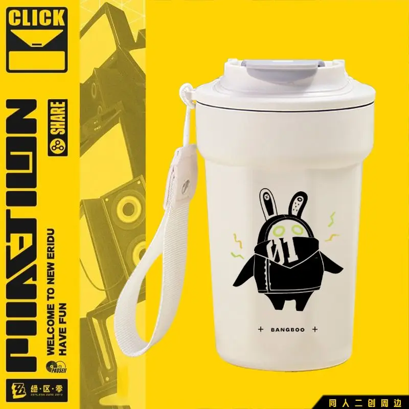 2025 Anime Zenless Zone Zero 게임 Cos Bangboo Zhu Yuan Billy The Kid 유니섹스 단순 휴대용 스테인레스 스틸 보온병 컵 선물