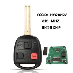 Jingyuqin-mando a distancia FCCID HYQ1512V, 312MHz con Chip 4D68 para Lexus GX470 LX470 FCC ID : HYQ1512V p/n: 89070-60801