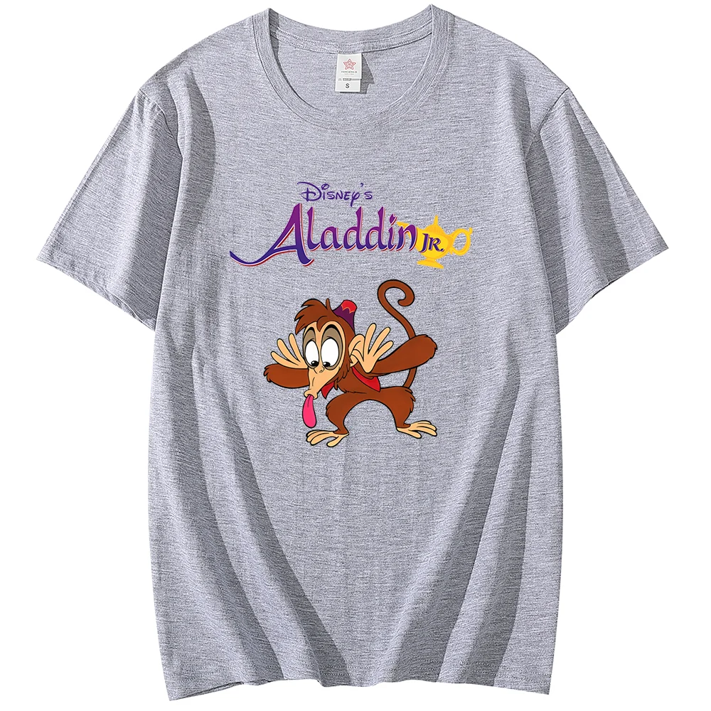 Disney Aladdin Abu print T-shirt Leisure Sports Street Harajuku Couple Student T-shirt