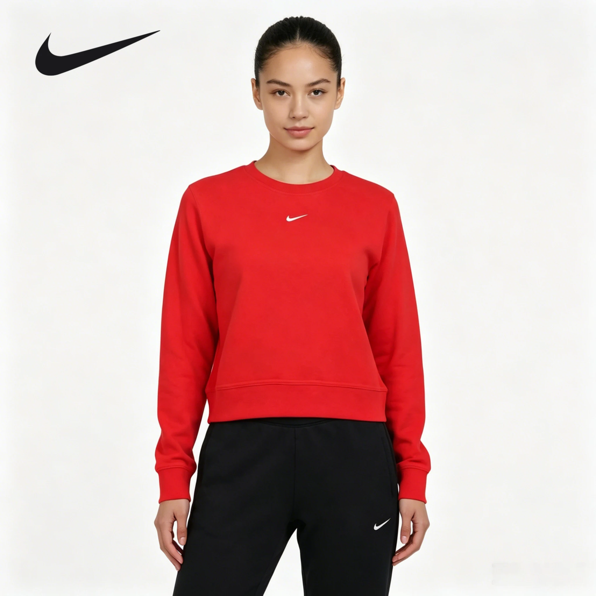 Nike/official Genuine ONEDFCREWHBR New Women's Red Pullover Sweater IB1451-657