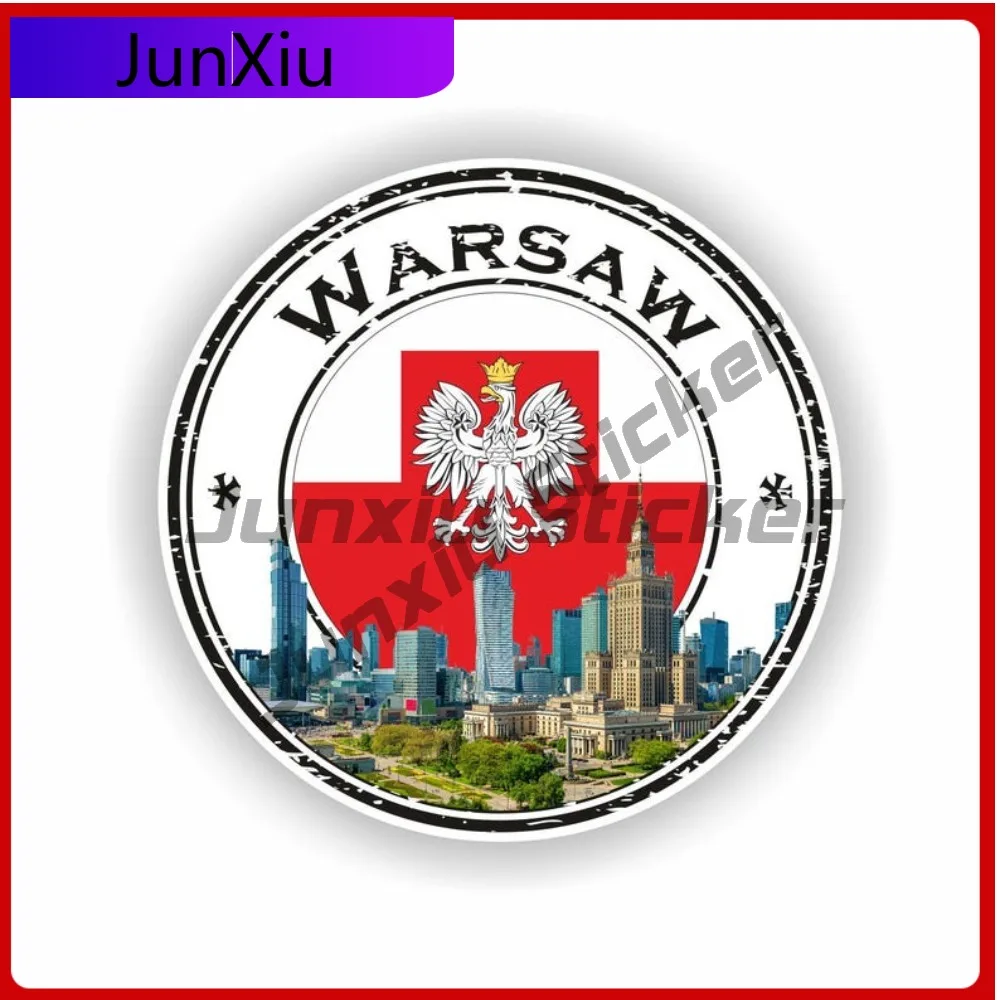

Warsaw Poland Polska Seal Sticker Creative Helmet Car Anti UV Car Styling Vinyl Decal For Car Truck SUV Window Bumper Laptop