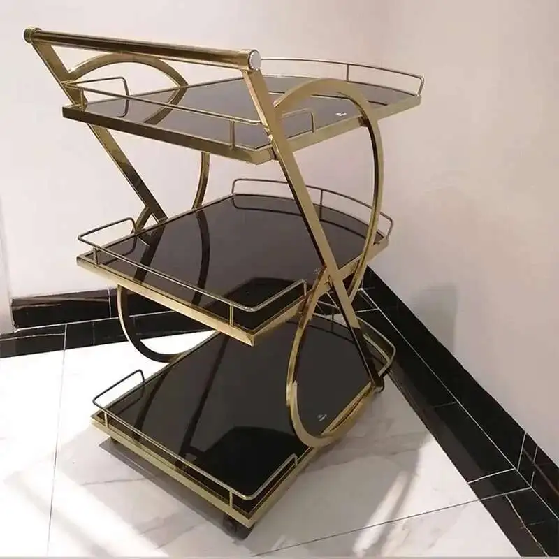 サービング理髪カートトロリーユーティリティキッチンバーテーブルオーガナイザーローリングトロリーワインラックCarrello Estetista棚家具