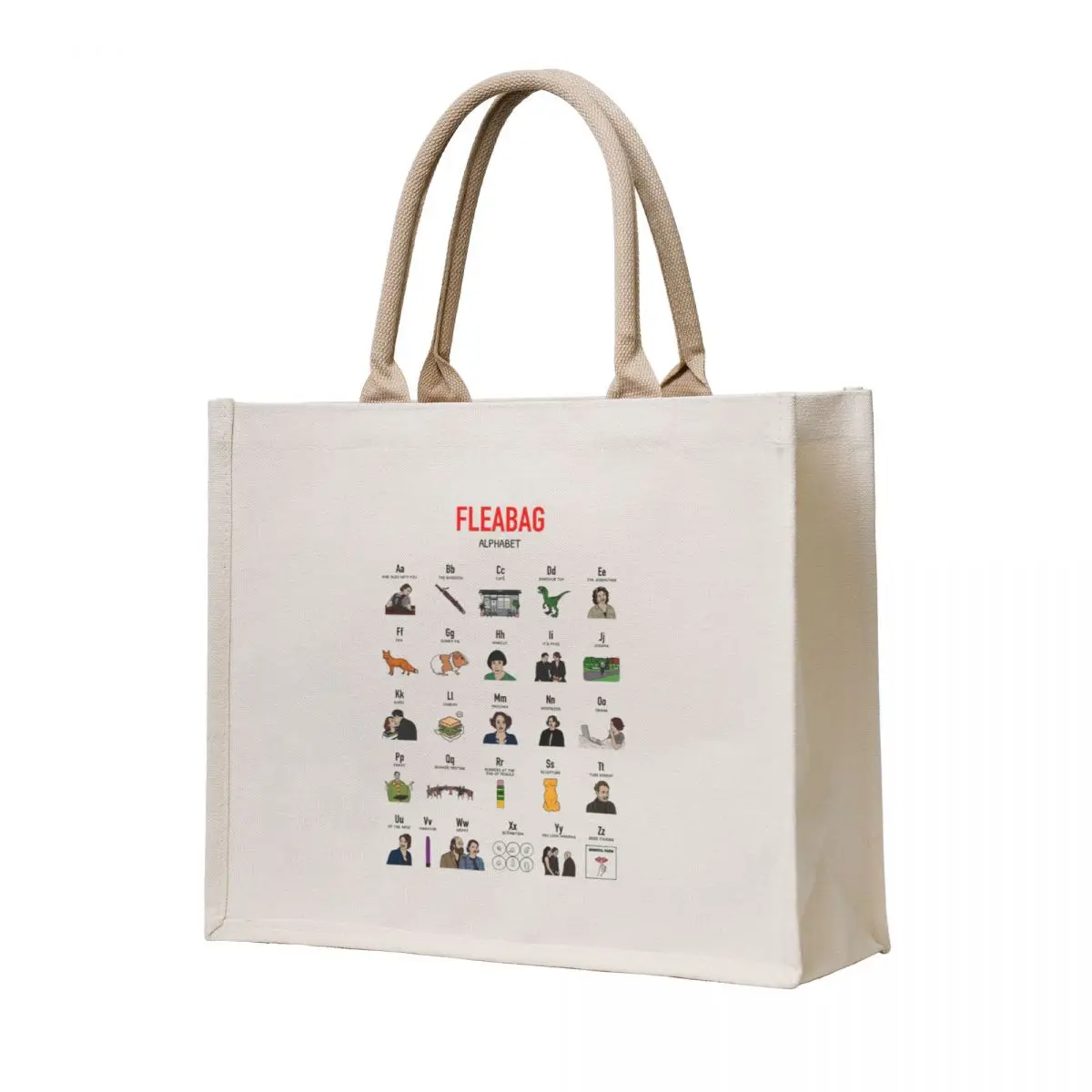 

Alphabet Fleabag A-Z Tote Bag tote bag men's tote bags cloth bags bags men woman shopping bag