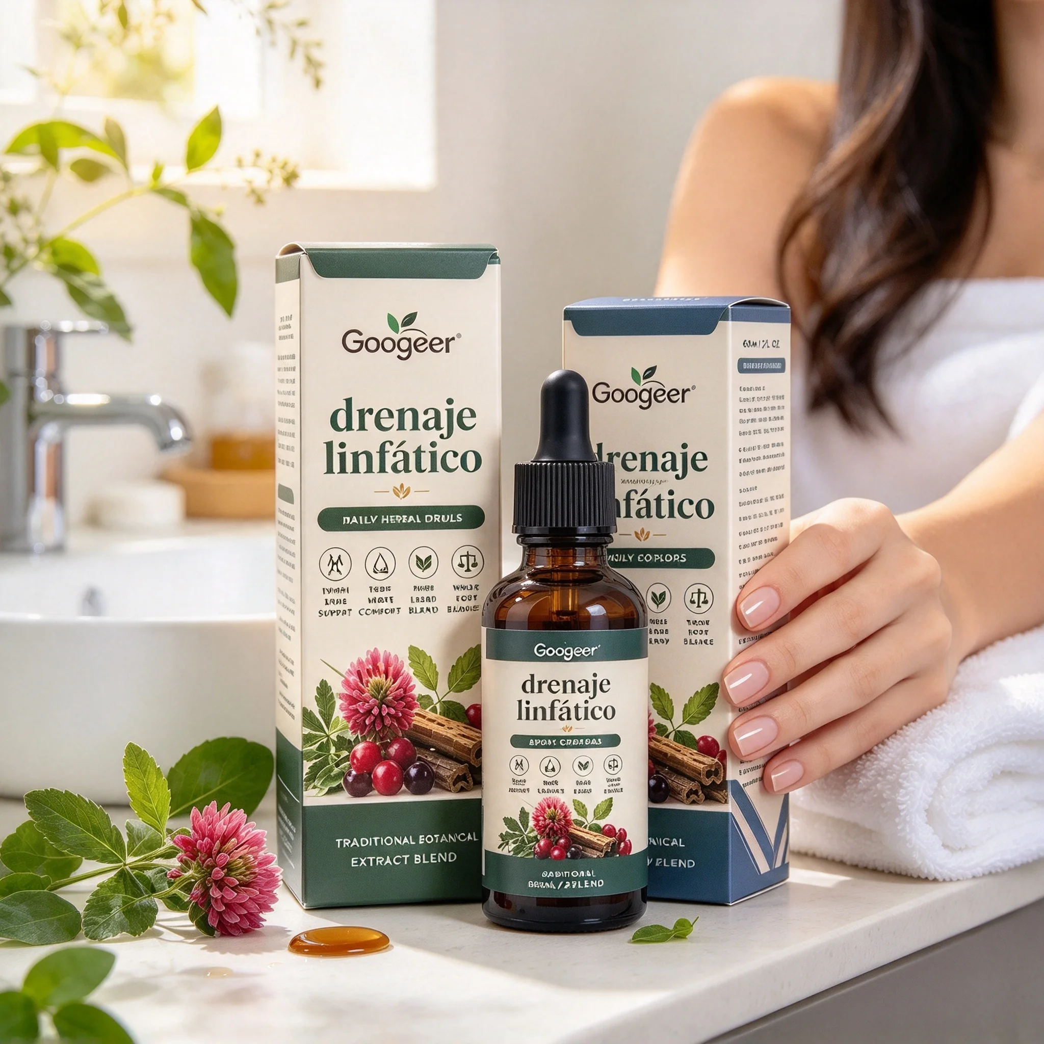 Natural Lymphatic Drainage Herbal Drops 60ml, Premium Lymph Support Liquid for Men & Women, Relieve Body Swelling Boost Immunity