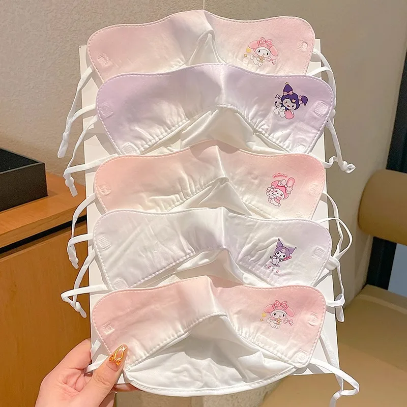 Miniso 子供用マスク Kulomi 日焼け止め 3 ～ 6 歳用 春と夏 アイスシルク 薄いスタイル 通気性と洗濯可能