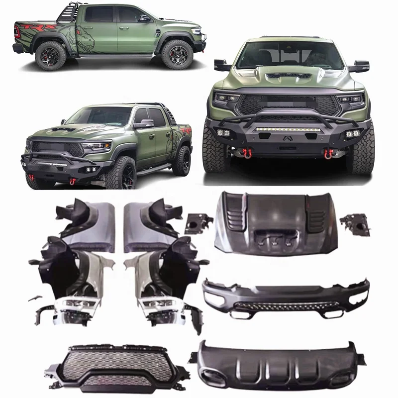 High Quality Conversion Upgrade Body Kit Fit for 2021 1500 Front Rear Bumper Modification Accessories