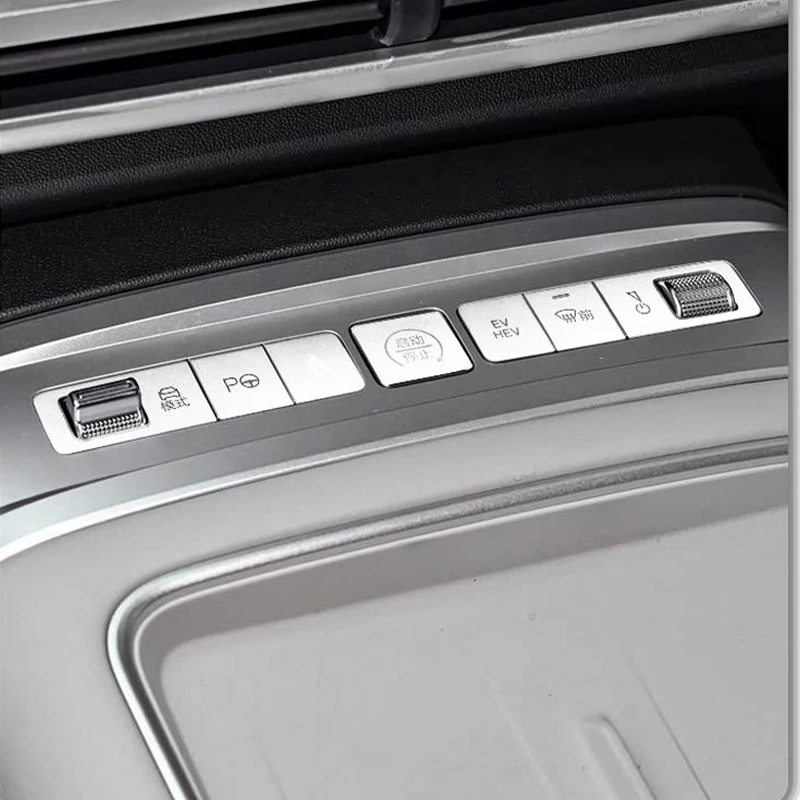 For BYD FormulaLeopard Titanium 7 Aluminum Alloy Car Center Button Trim Laser Engraved Hollow Light Transmitting Interior Decals