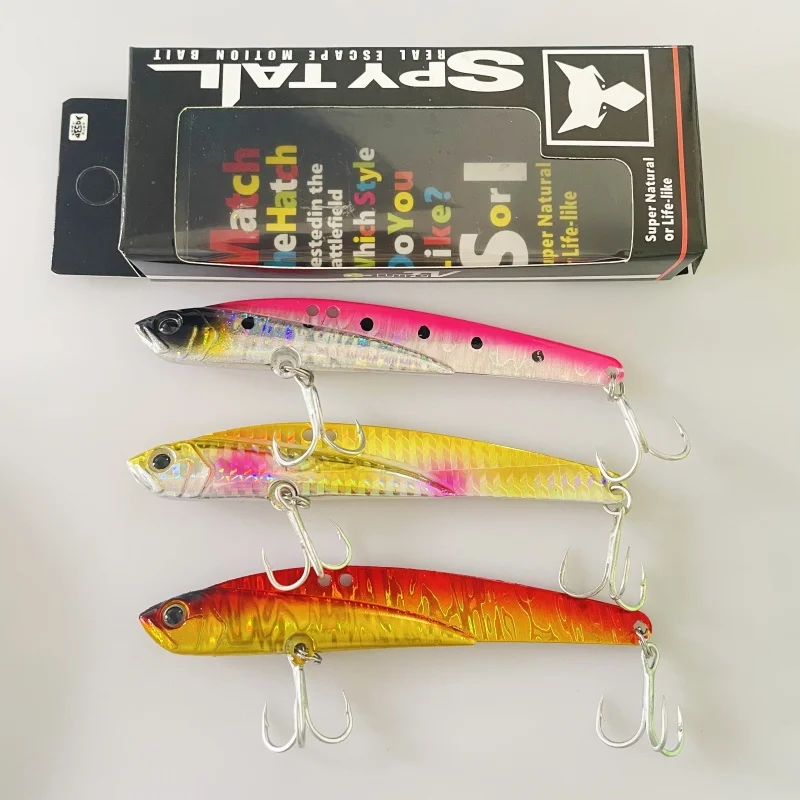 LURETV Japan MajorCraft نفس النمط، ماركة Horse المعدنية VIB، سرعة المياه العميقة 44 جرام، Luya Sharp Mouth Golden Spear Iron Plat #5