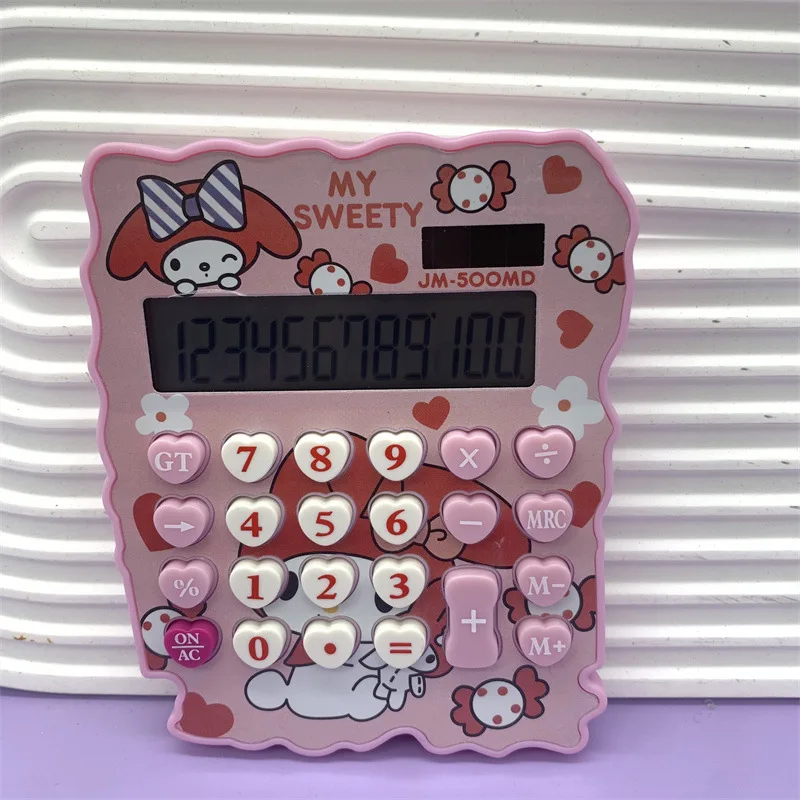 Miniso Sanrio My Melody Kuromi Hello Kitty Solar Calculator 12 Students Calculator Learning Tools Cartoon Series.