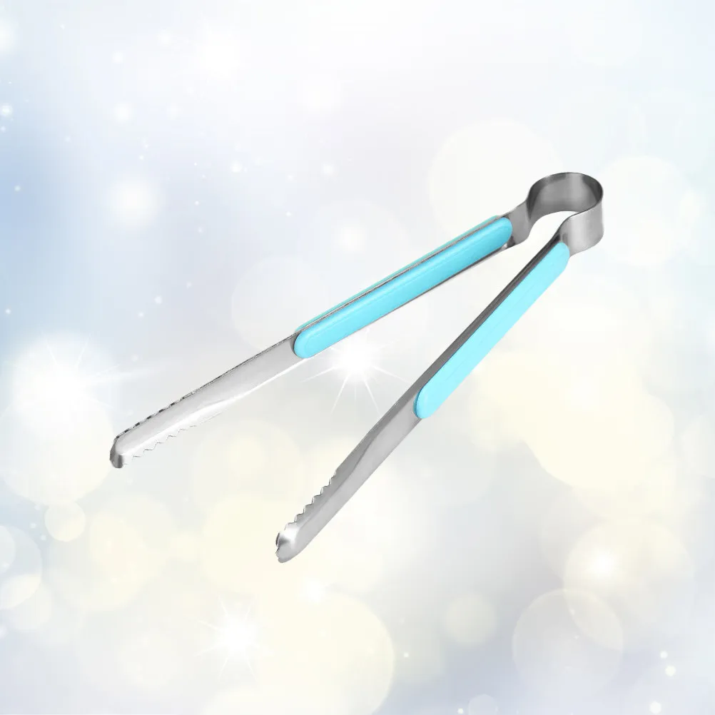 Thick Stainless Steel Korean Barbecue Clip Food Grade Mirror Finish Bbq Tongs with Hollow Shovel Design for Steak Pizza Bread