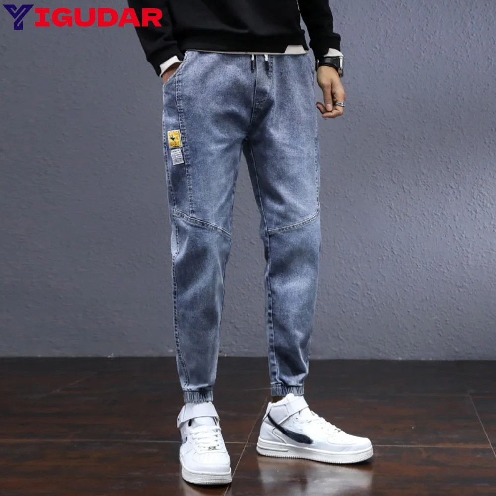 

Spring Autumn Fashion Men Jeans Loose Spliced Designer Denim Cargo Pants Trousers Slack Bottom Hip Hop Joggers Jeans Men y2k