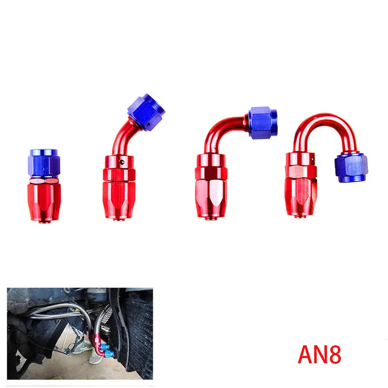 Automotive Oil Cooled Modified AN8 0 Degrees 45 Degrees 90 Degrees 180 Degrees Joint Quick Rotary Radiator Tubing