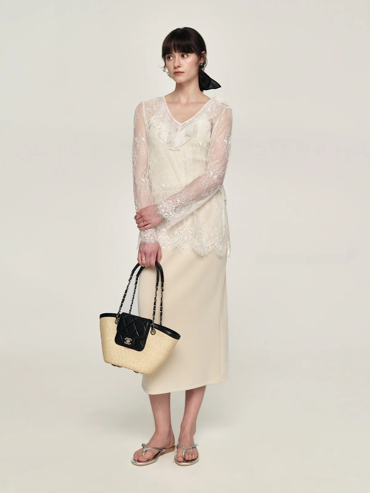 

Рубашка Soundsaround с кружевной отделкой в богемном стиле, французский крой, приталенная, с длинным рукавом, с цветочным принтом, из дышащего нейлона