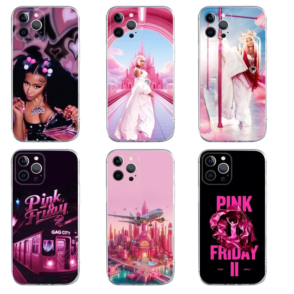 Nicki Minaj Rapper Pink Friday 2 Phone Case For iPhone 15 14 13 12 11 Pro Max Xs Xr X 7 8 Plus 12 13 Mini Silicone Clear Cover