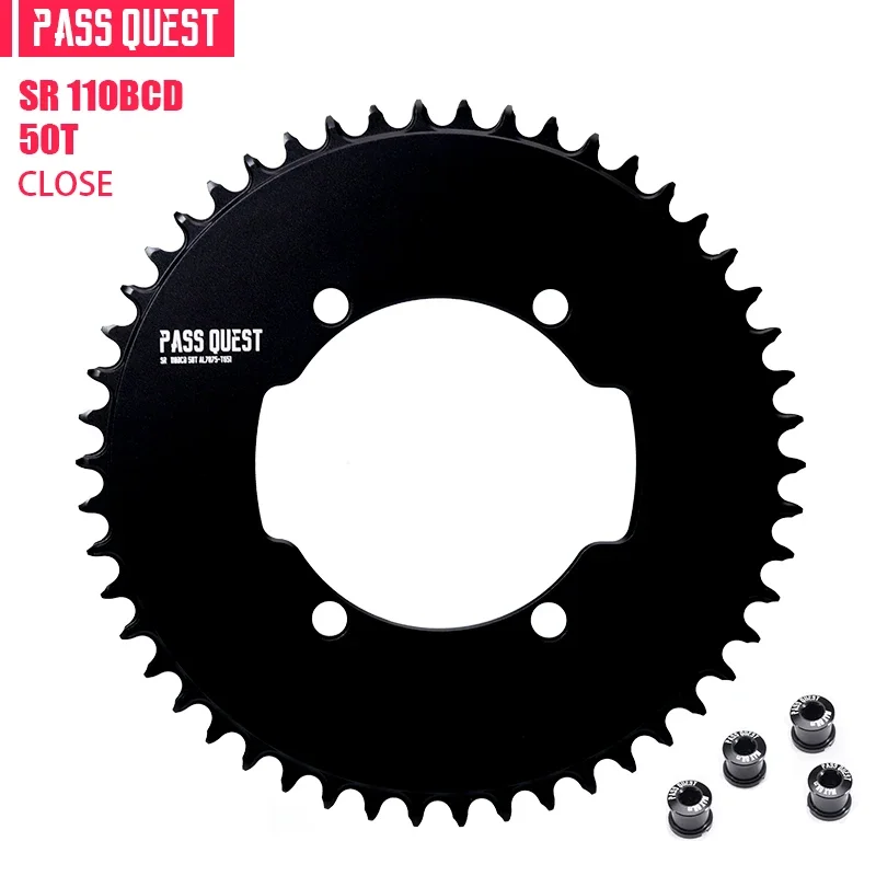 PASS QUEST 110 bcd kettingblad voor SRM Power meter Oorsprong Crank Narrow Wide Kettingwiel 110bcd AERO 4 bout Fietskettingblad