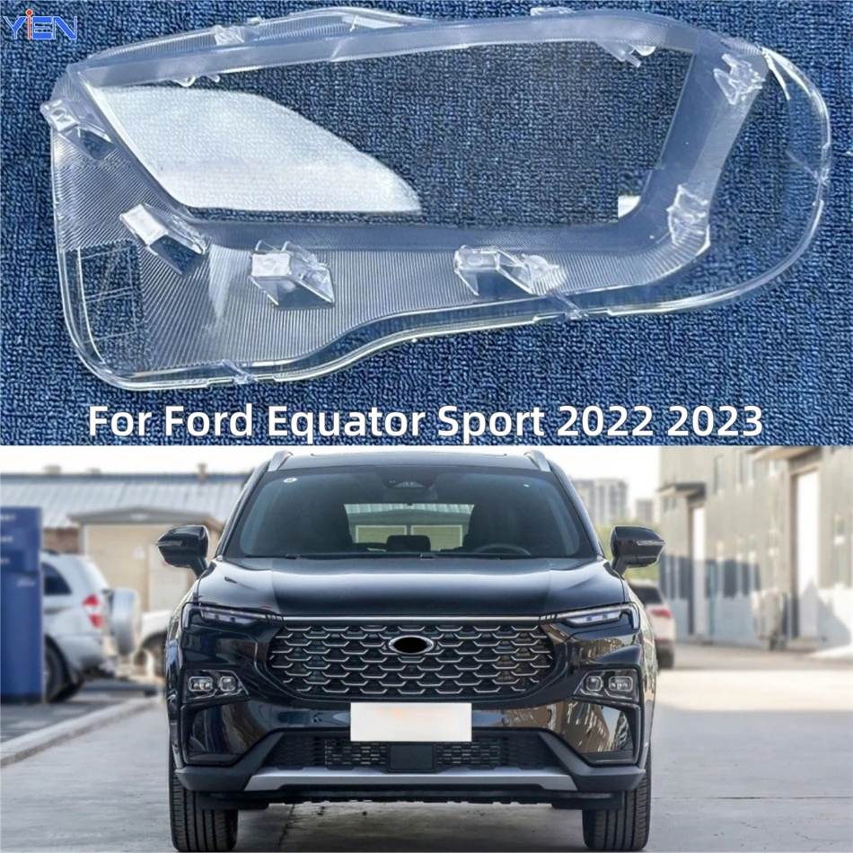 For Ford Equator Sport 2022 2023 Accessories Lights Cover Headlamp Housing Car Front Headlight Lens Cover Lights Shell