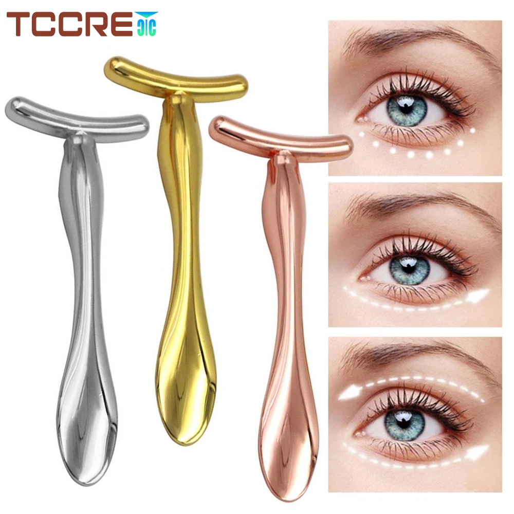 

1Pcs Mini Metal Eye Cream Applicator Eye Cream Mixing Spatula Spoon Face Lifting Massage Facial Massager Thin Face Magic Stick