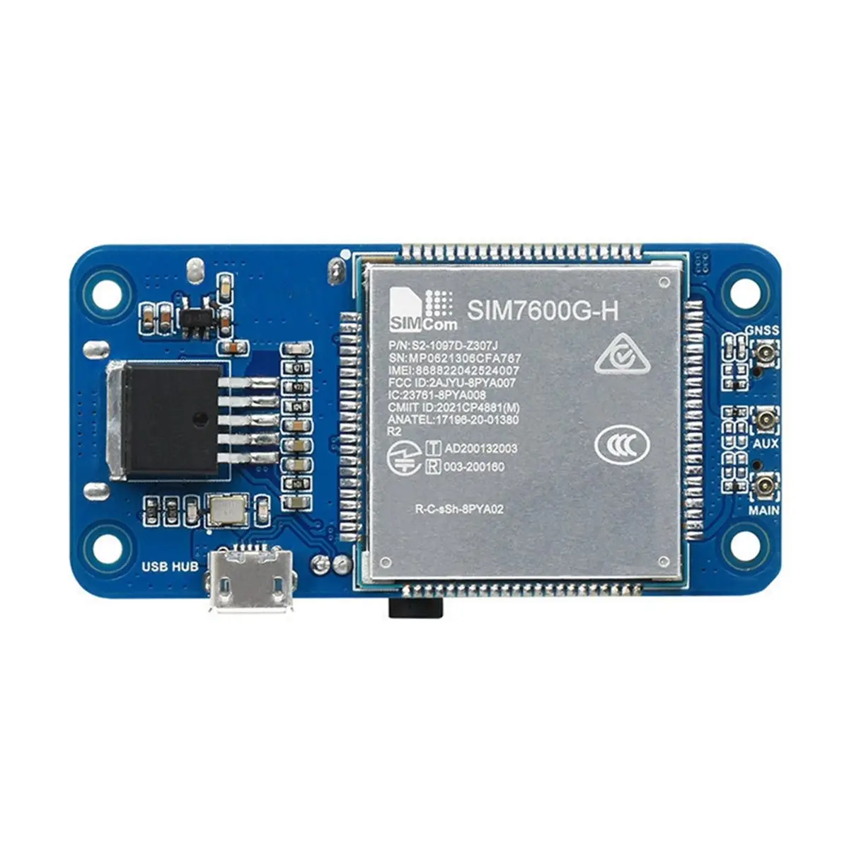 For 4G Expansion Board SIM7600G-H 4G HAT (B) LTE Cat-4 4G 3G 2G GNSS Positioning Global for RPi Zero W