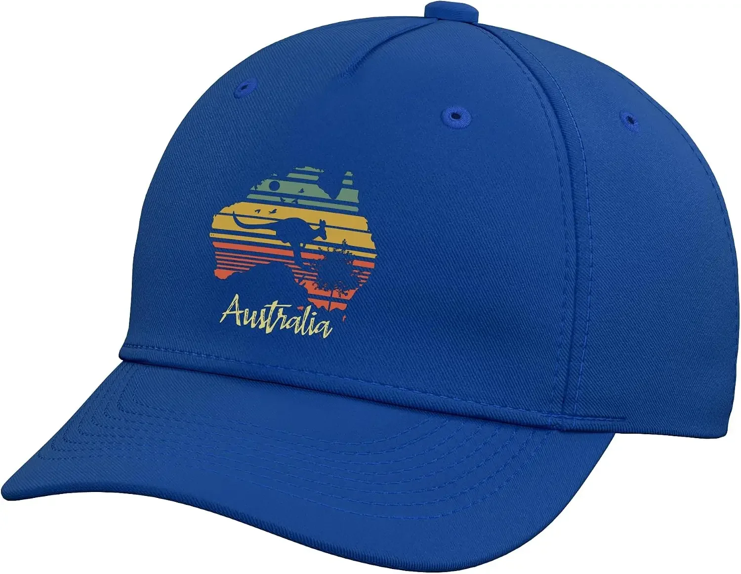 Vintage Land Map Australia Day Australian Kangaroo Adjustable Baseball Hat Street Fashion Outdoor Sport Baseball Cap