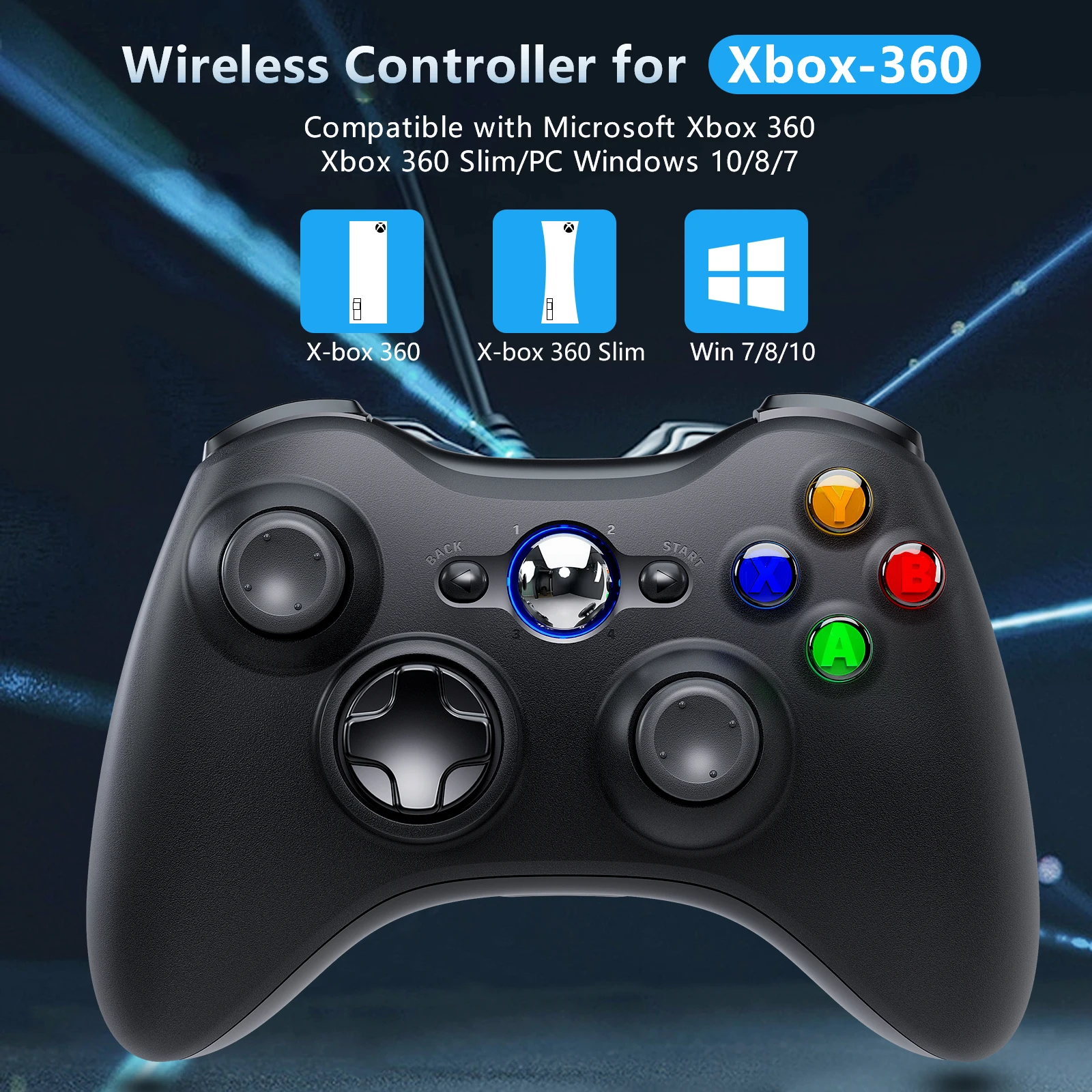 Powtree 2.4G Wireless Controller 360 for Xbox series Joypad with high quality for PC Windows 7 8 10 360 series controle gamepad