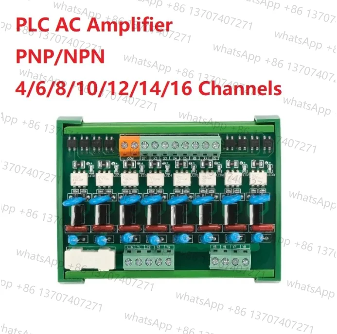 4-16 Channels PLC AC Amplifier Thyristor Solid Relay Module PNP NPN DC14-24V Input AC24-220V Output DIN Rail Optocoupler Isolate