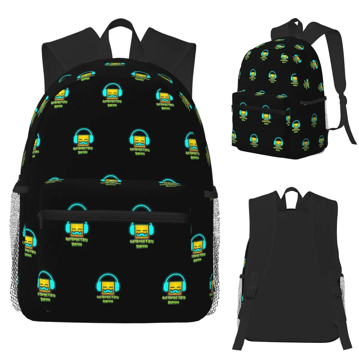 

Студенческий рюкзак с геометрической формой видеоигры, школьная сумка, походный дорожный рюкзак для мужчин и женщин, сумка для книг, сумки на плечо