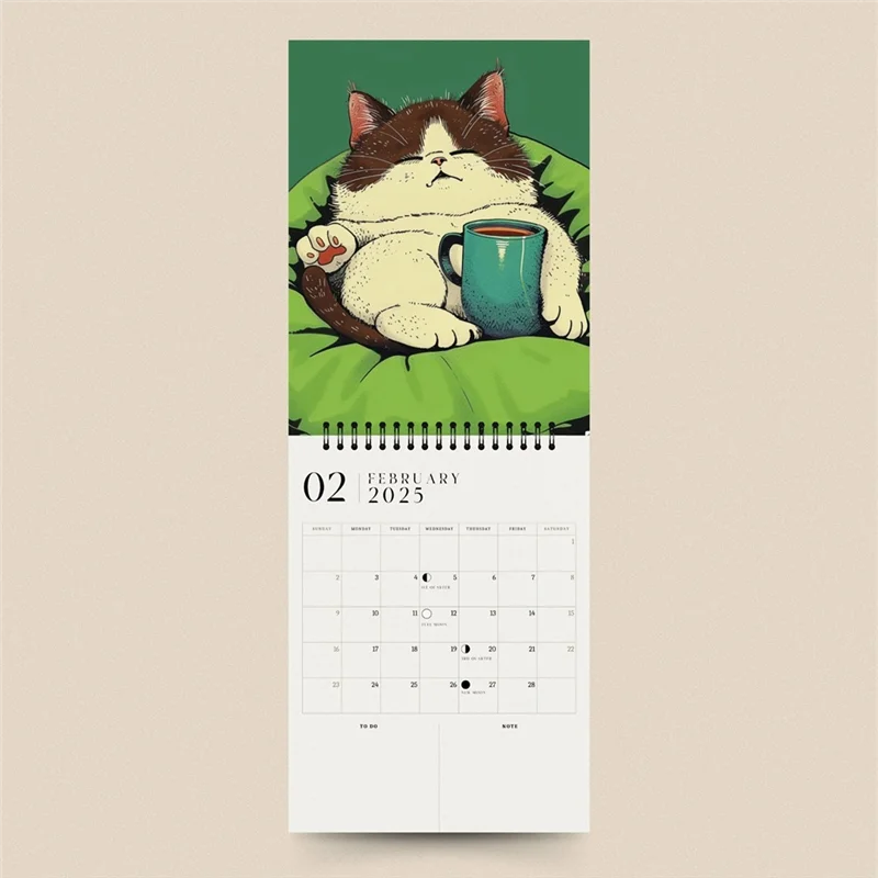 

Practical-2025 Calendar Kitten Calendar Moon Phase Calendar Monthly Planner 2025 Cat Calendar For Home