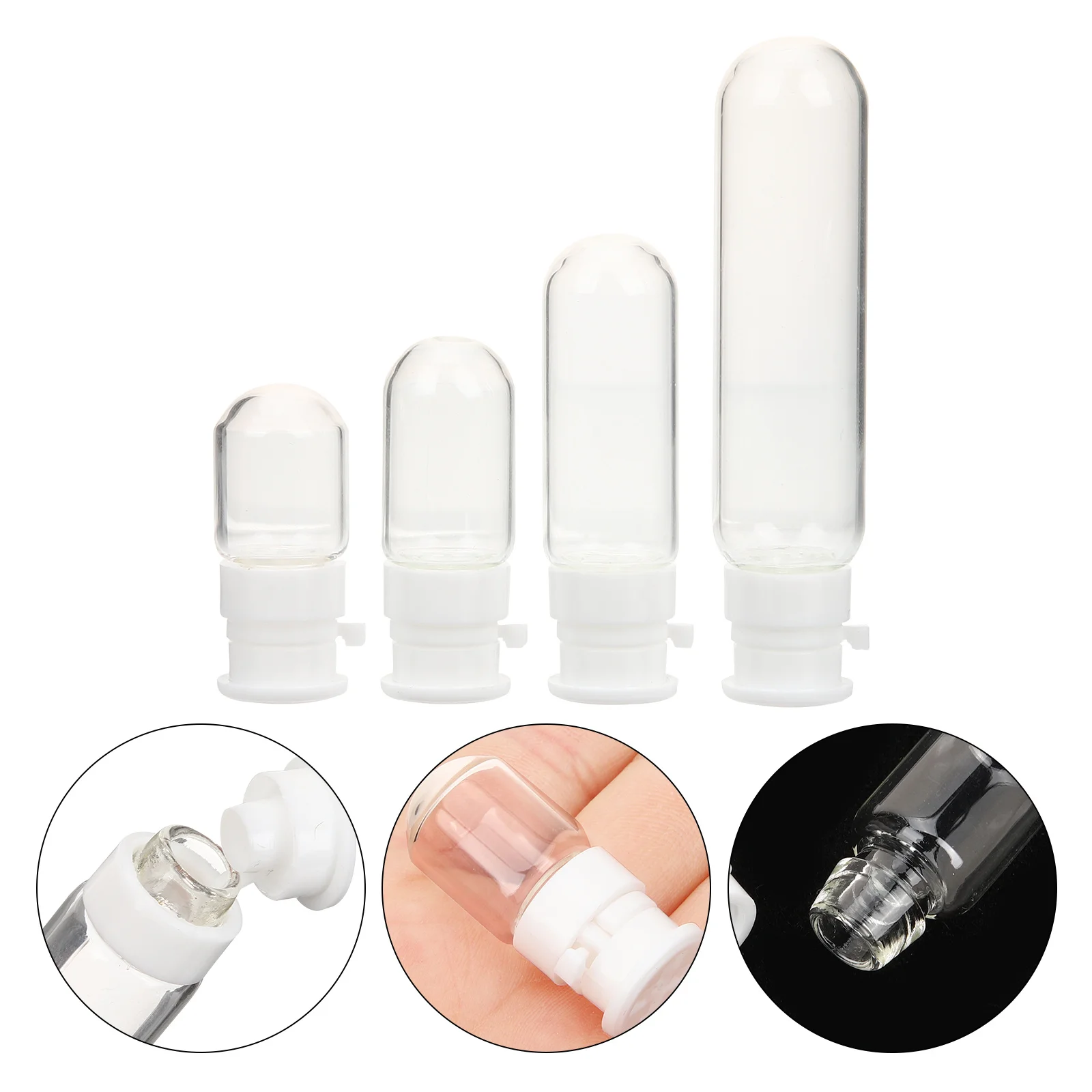 20Pcs 빈 유리 병 리필 용기 투명 미니 2Ml 3Ml 5Ml 10Ml 누출 방지 소형 여행용 병