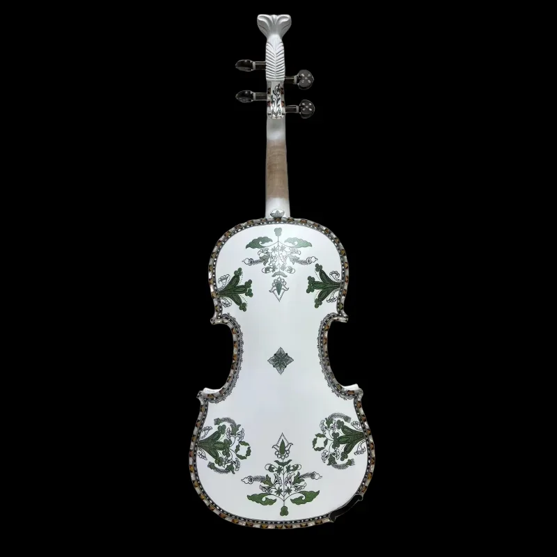 Profession Hand-made Norwegian fiddle 4 strings 4/4 violin Hardanger fiddle of  concert play#14486