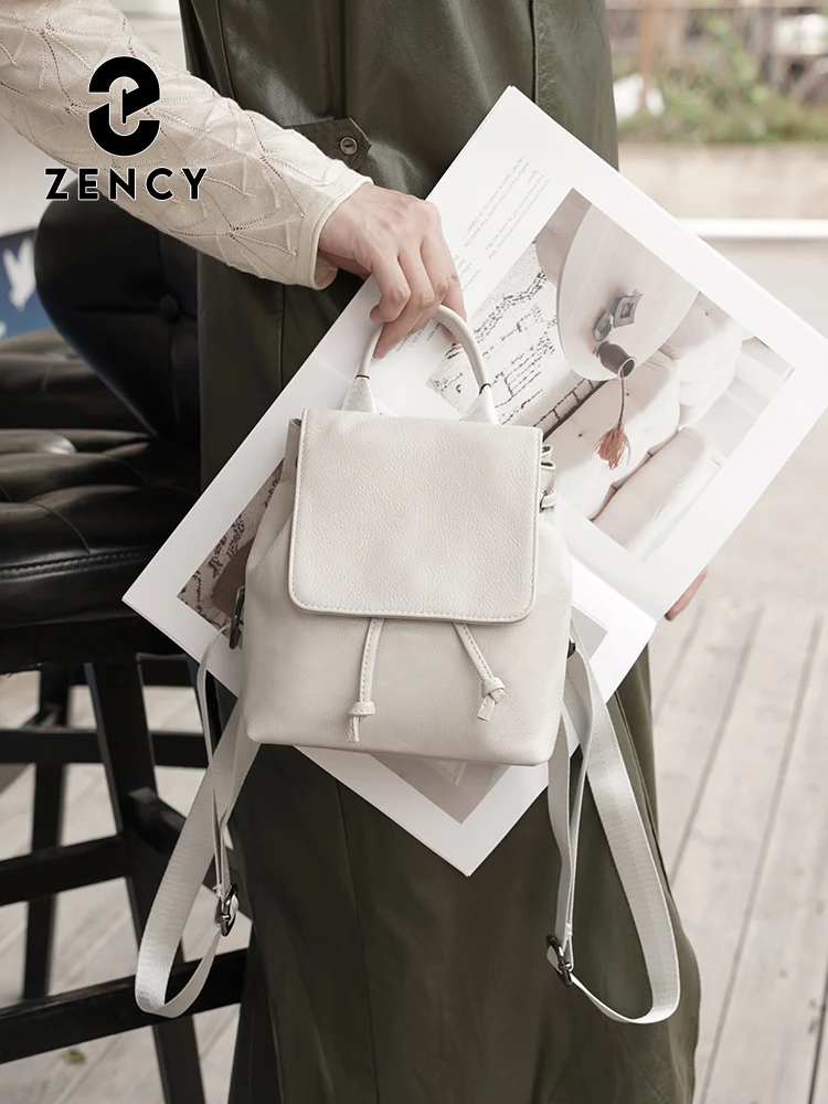 

Zency Women Small Fashion Backpack 100% Genuine Leather Roomy Female Knapsack Shoulder Bag