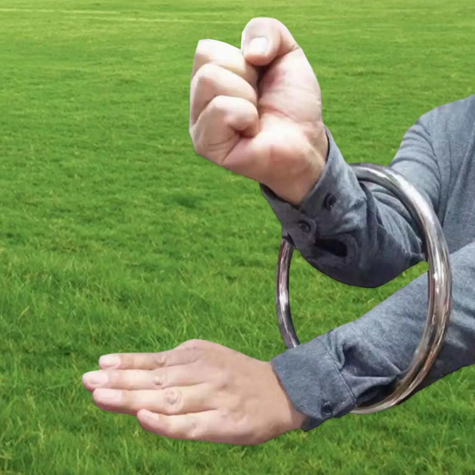 

Wing Chun Stainless Ring Physical Exercise Sturdy Taiji Kung Fu Self Defense