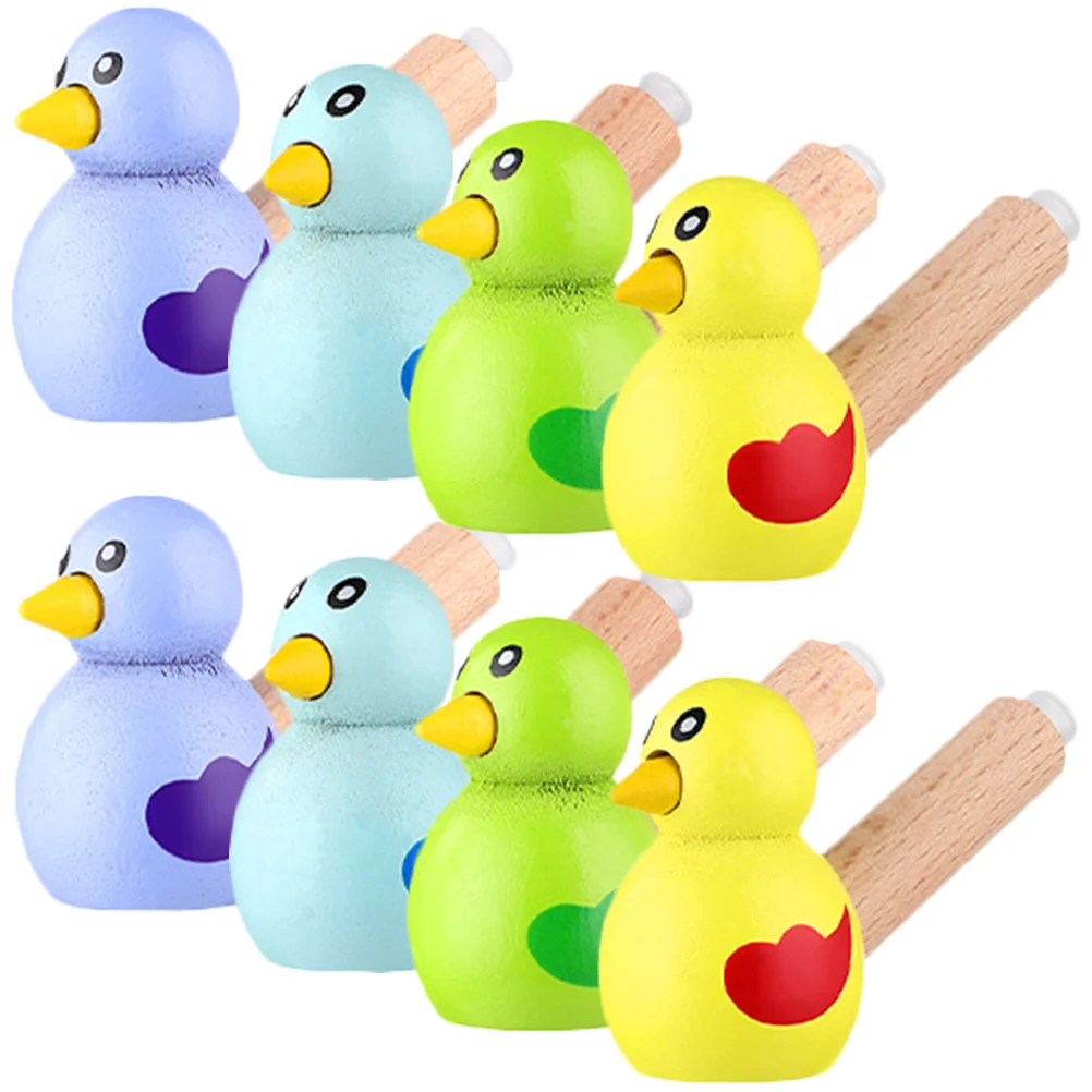 8 Pcs Whistle Toy Girls Toys Adorable Bird Whistles Call Train for Kids Children Wooden