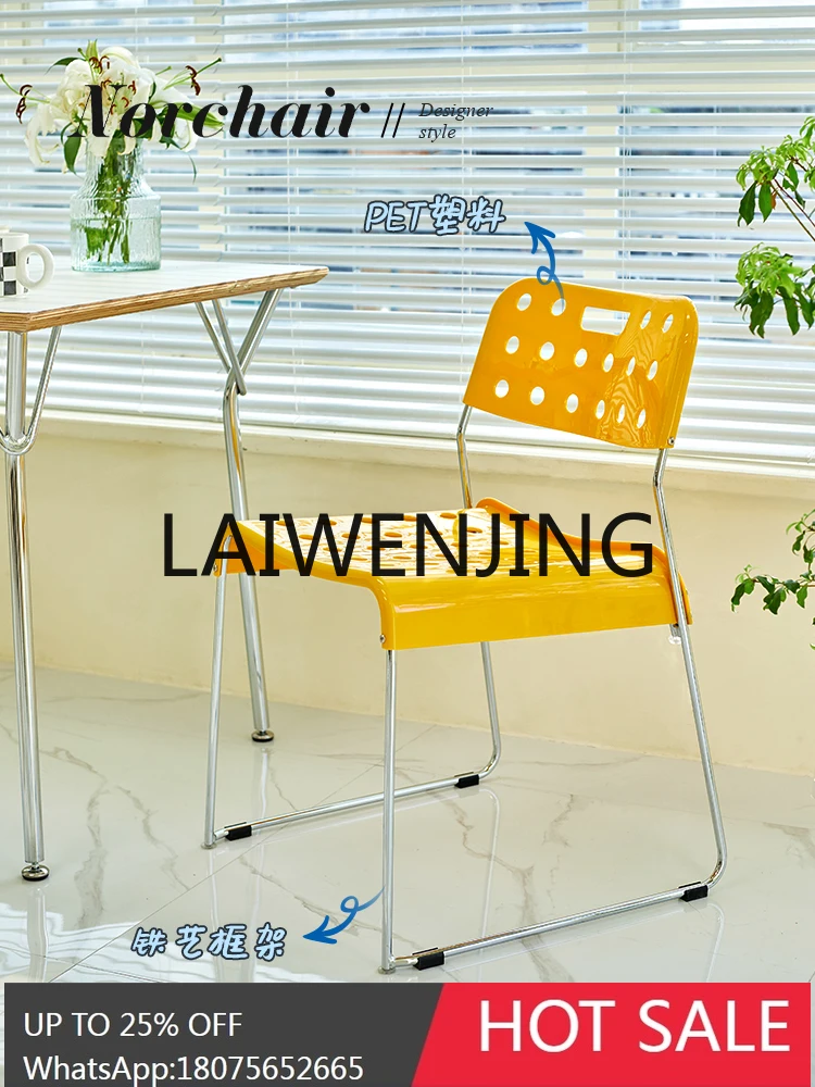Internet Celebrity Plastic Stackable Dining Chair Household Small Apartment Cheese Simple Modern Chair