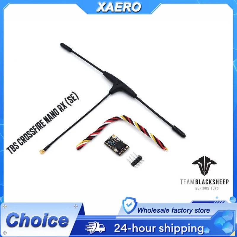 TBS Crossfire Nano RX SE 915MHz - New V2 Antenna Version with T Antenna, Ultra Micro Long Range Receiver for FPV Drones