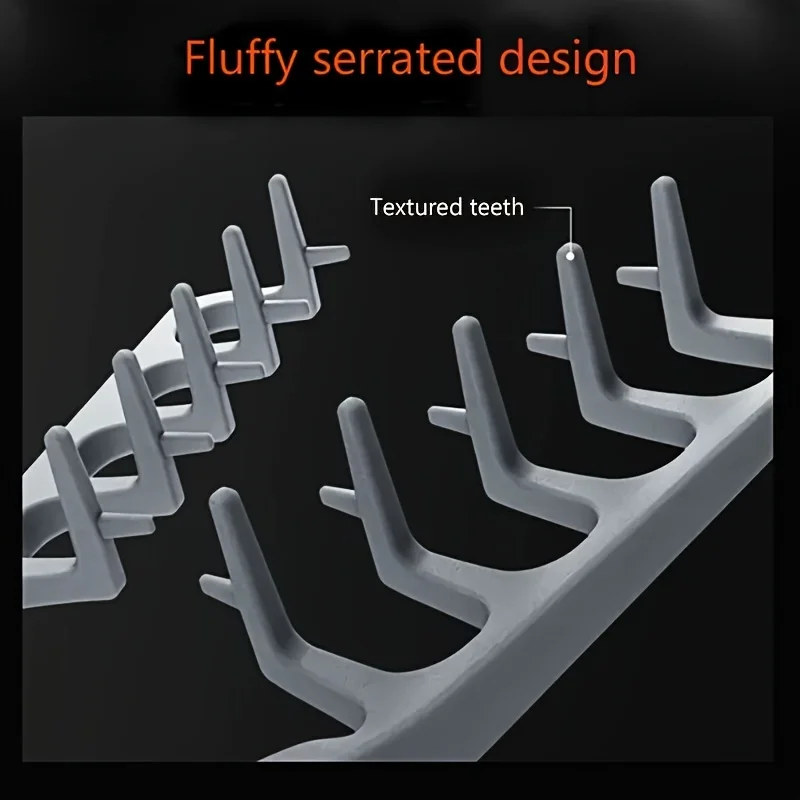 Fluffy Teasing Comb for Root Lift and Seamless Styling White Plastic Design uses for hair styling