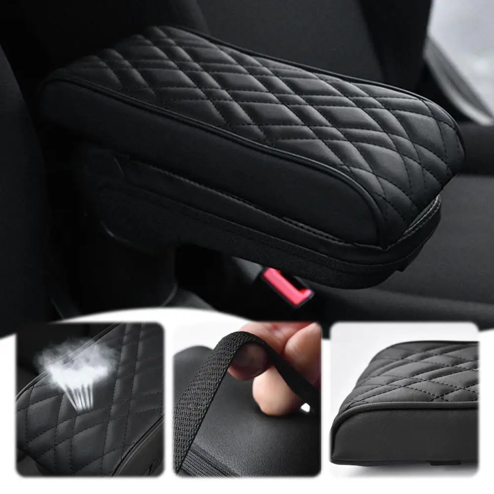 Tapete de couro pu para apoio de braço de carro, console central, almofada de proteção para descanso de braço para mini cooper f55 f56 f57, caixa de armazenamento de apoio de braços automático