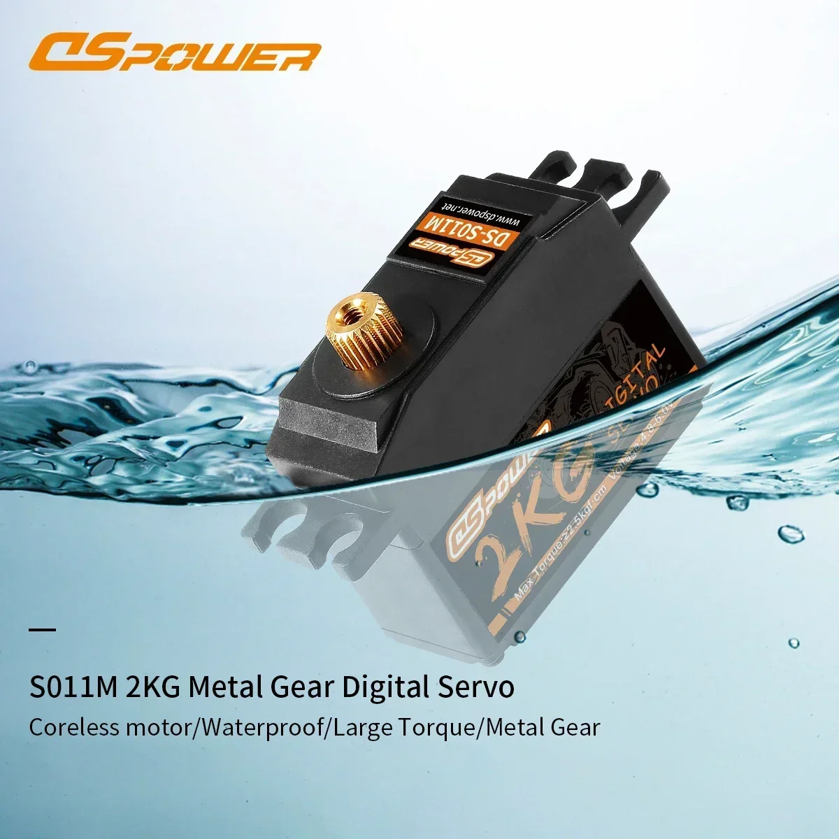 DSpower 2KG RC Servo Metal Gear resistente a la intemperie Micro Servomotor Digital de perfil bajo para RC coche avión barco helicóptero de ala fija