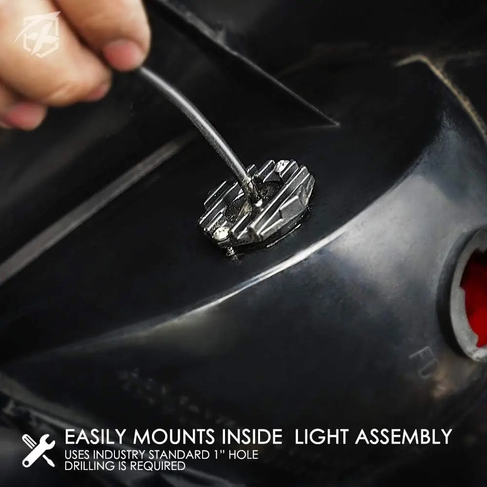 Strobe Light Kit with 14 Patterns, 4PCS White & Amber LED Grill Lights for Trucks, Surface Mount, Suitable for Work and Tow Vehi