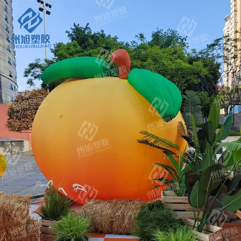 

Inflatable peach giant fruit for drinking shop advertising, green food advertising, vegetable decoration