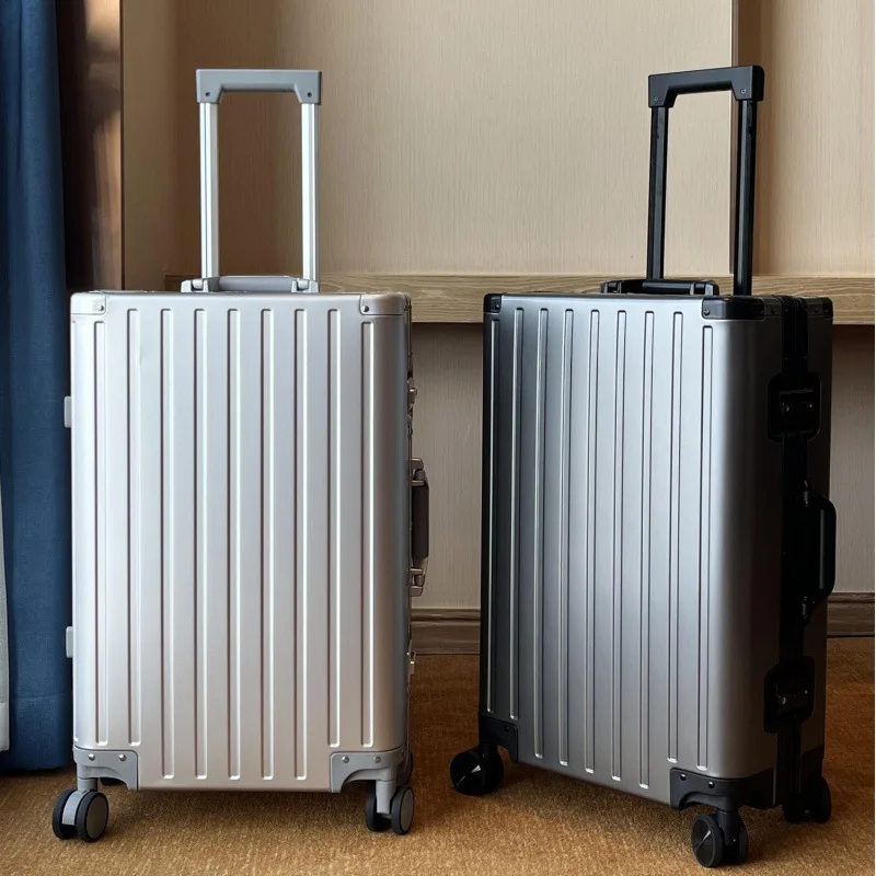 All aluminum magnesium alloy luggage box, aluminum frame travel box, high-end trolley box, universal wheel boarding case