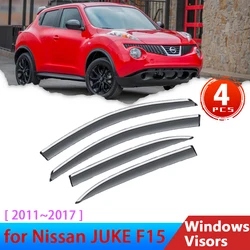 Deflector for Nissan JUKE Infiniti ESQ F15 2011~2017 2012 2013 Accessories Car Side Windows Visors Rain Eyebrow Guards Sun Wind