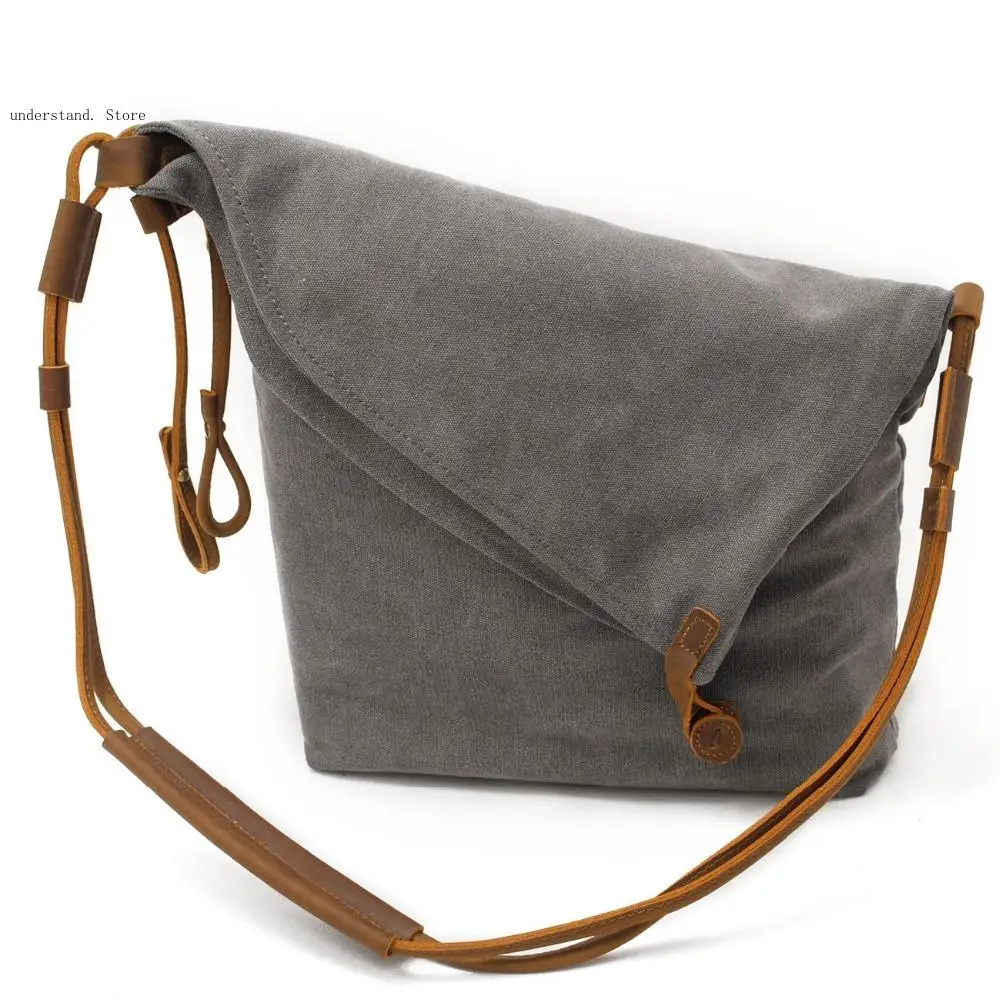 Female Canvas Vintage Shoulder Bag Ladies Crossbody Bags for Women Small Bucket Designer Women Messenger Bags