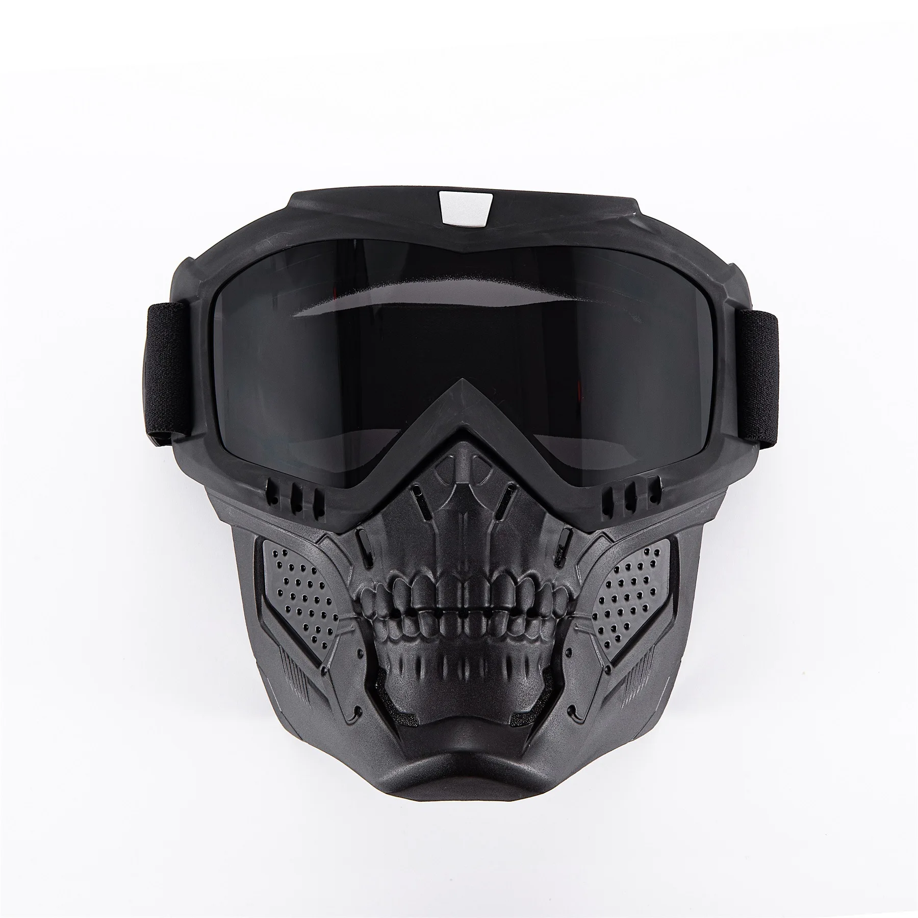 A CS tactical skull mouth mask motorcycle off-road windproof lens helmet goggles detachable riding mask