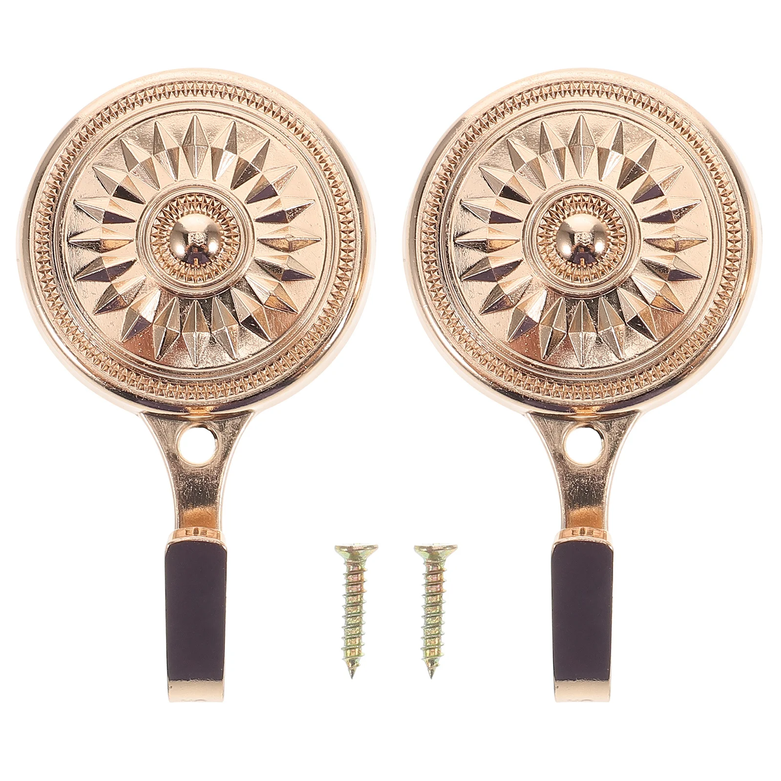 

2 шт., набор настенных крючков с подсолнухом, многофункциональный крючок из сплава для шкафа, занавески для душа, шляпы, органайзера, ретро-шикарный декоративный аксессуар