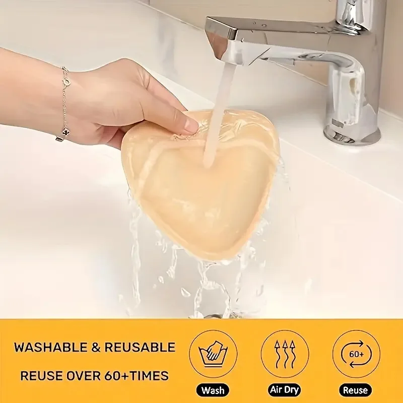 حمالة صدر لاصقة مزدوجة الجوانب، شريط رفع الثدي، معززات قابلة لإعادة الاستخدام، وسادات الكأس لفستان ملابس السباحة البيكيني