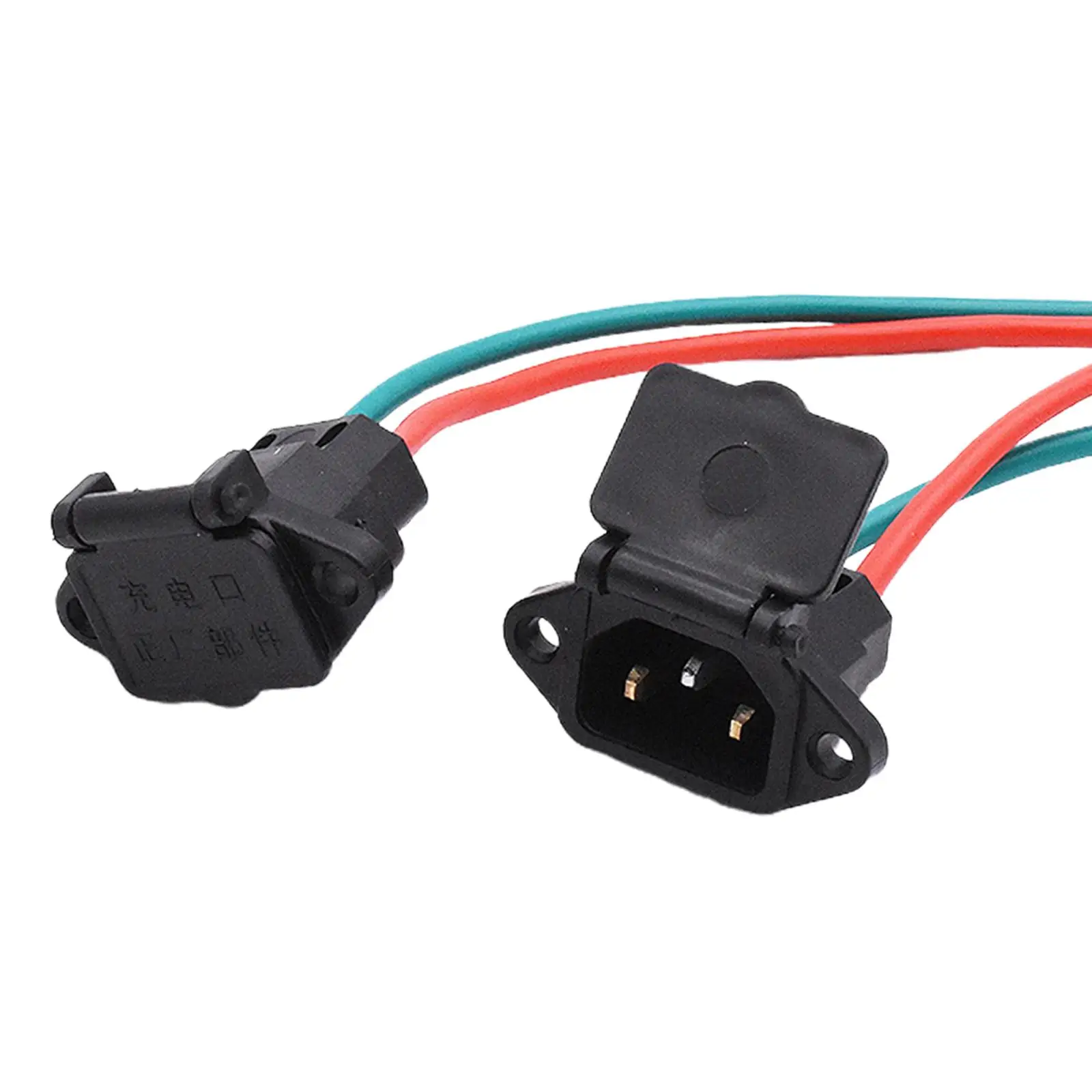 Battery Charging Port Charger Socket 2 Wires with Cap Professional Parts
