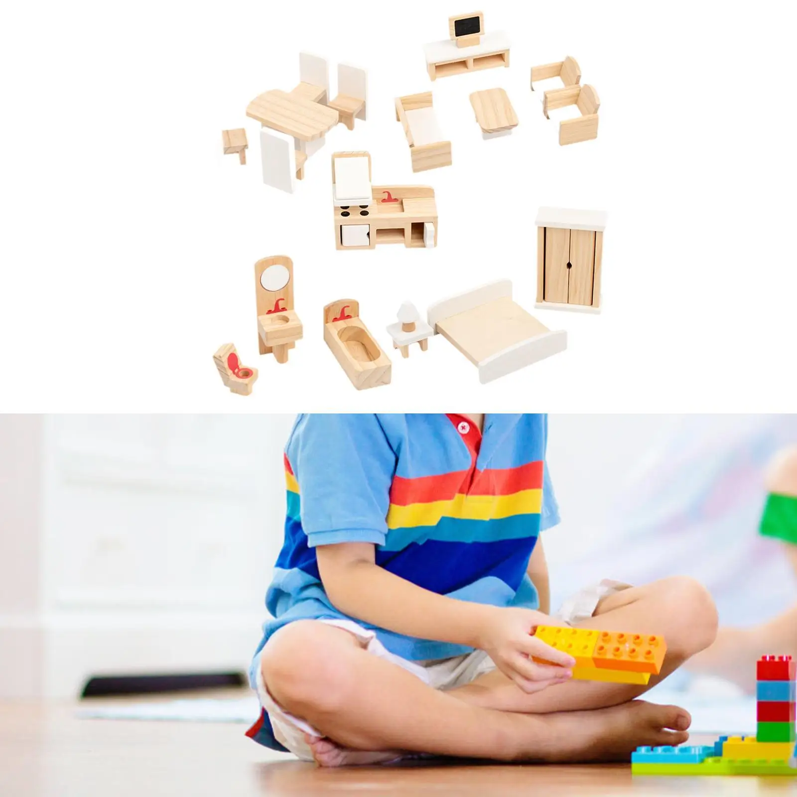 木製ドールハウス家具ドールハウスおもちゃミニ風景シミュレーション家具