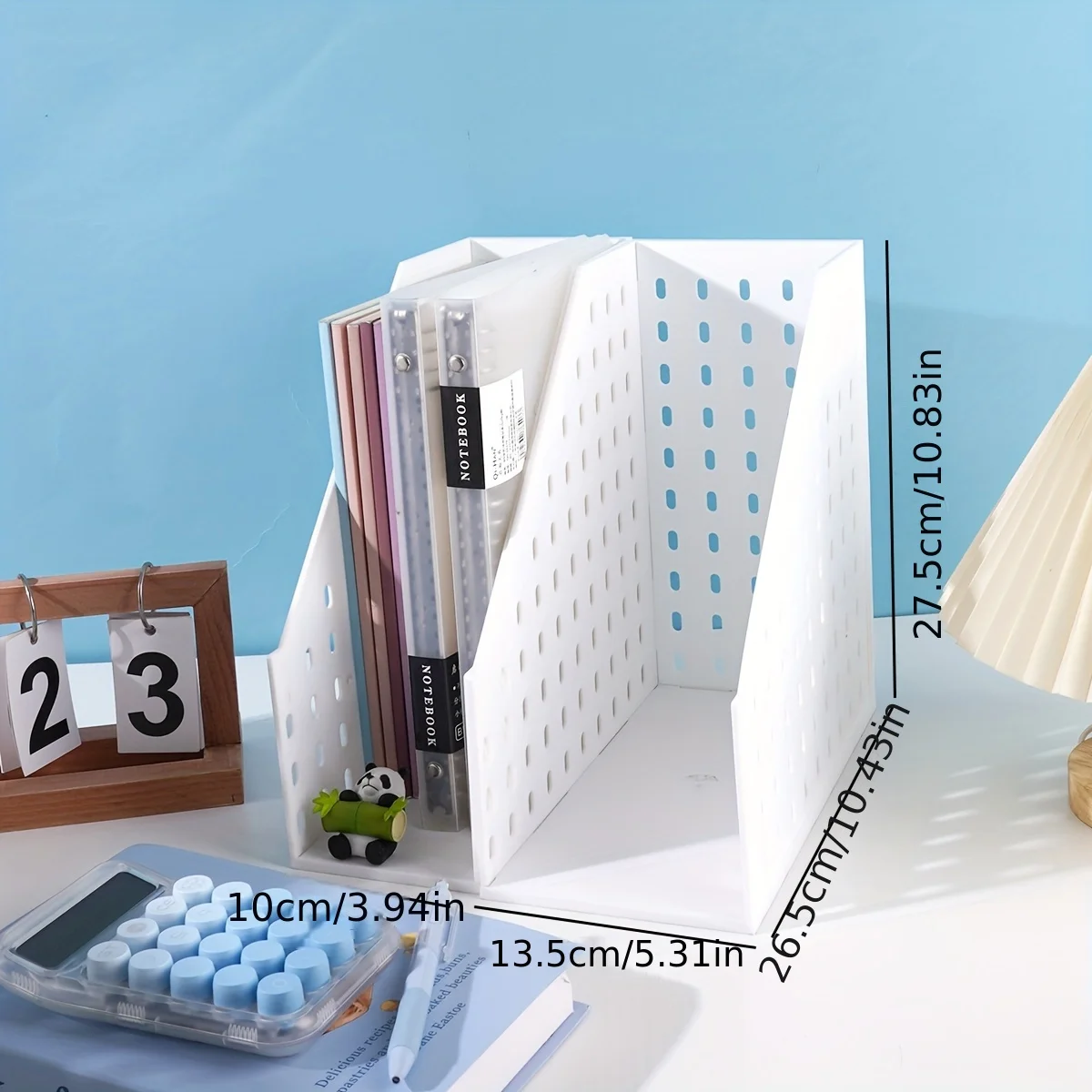 Pegboard Design Desktop File Storage Rack DIY Stable Perforated Board Storage Box with Pegboard Organizer File Organizer Holder