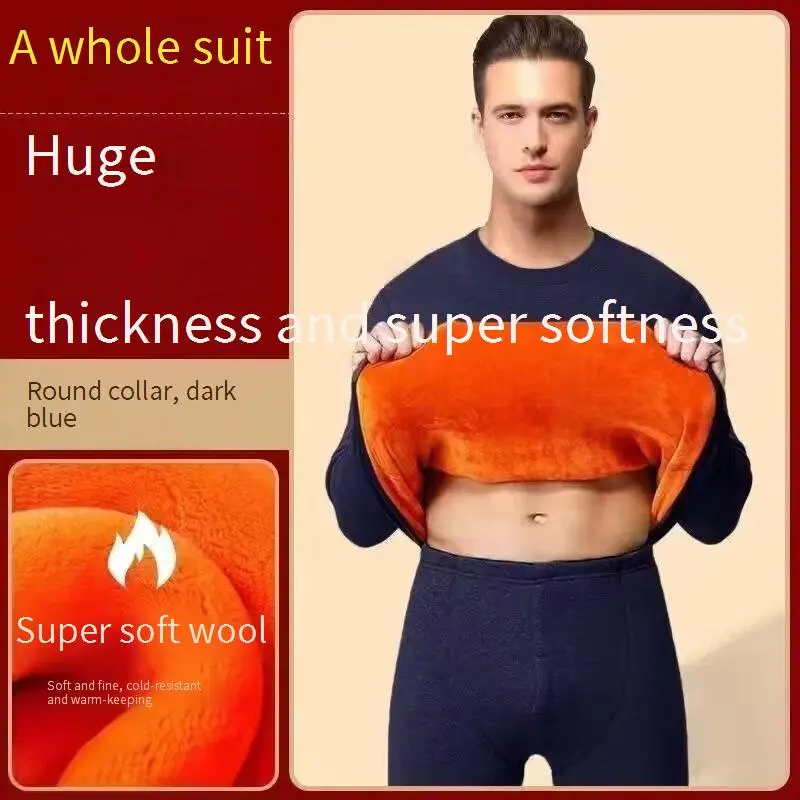 

Golden Fleece Suit Middle-Aged And Elderly Men's Plus Size Fleece Lined Warm Thickened Fleece-Lined Autumn Coat Sweatshirt Top