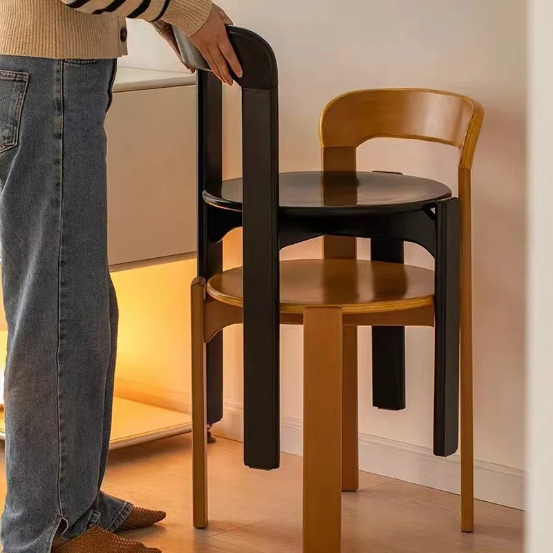 Mid Ancient Style Chairs Retro Dining Chairs Restaurants New Chinese Style Solid Wood Household Lei Chairs Dining Chairs